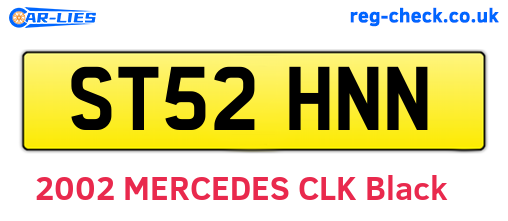 ST52HNN are the vehicle registration plates.