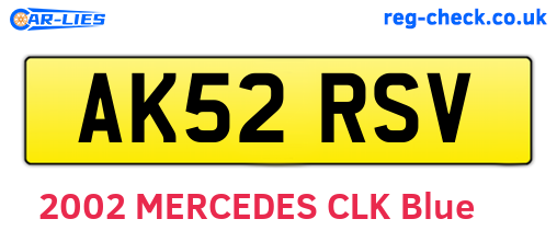AK52RSV are the vehicle registration plates.
