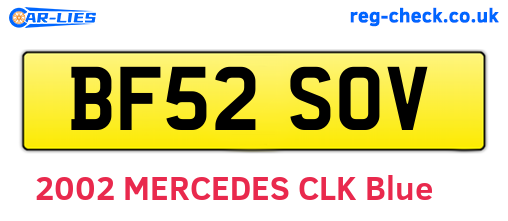 BF52SOV are the vehicle registration plates.