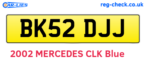 BK52DJJ are the vehicle registration plates.