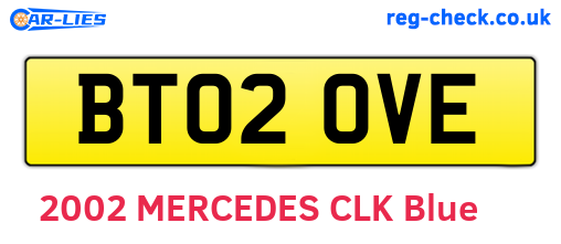 BT02OVE are the vehicle registration plates.