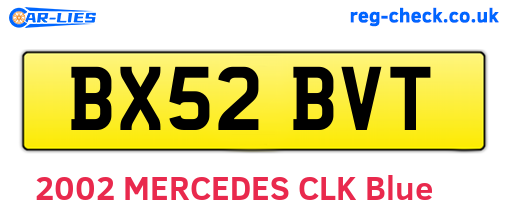 BX52BVT are the vehicle registration plates.