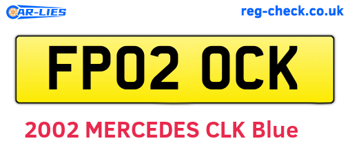 FP02OCK are the vehicle registration plates.