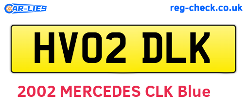 HV02DLK are the vehicle registration plates.