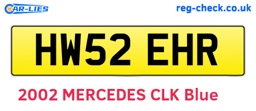 HW52EHR are the vehicle registration plates.