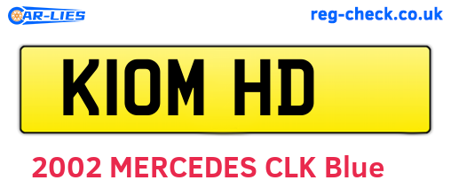 K10MHD are the vehicle registration plates.