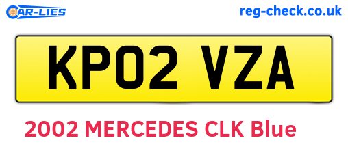 KP02VZA are the vehicle registration plates.