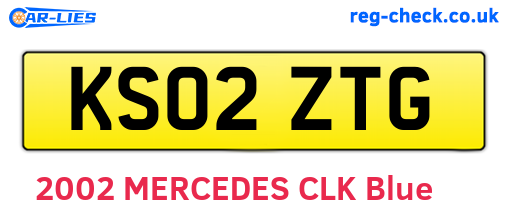 KS02ZTG are the vehicle registration plates.
