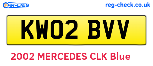 KW02BVV are the vehicle registration plates.