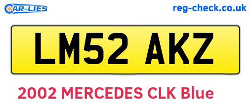 LM52AKZ are the vehicle registration plates.