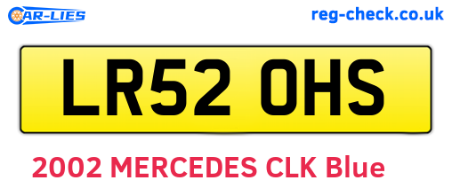 LR52OHS are the vehicle registration plates.