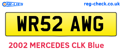 WR52AWG are the vehicle registration plates.