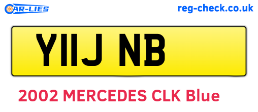 Y11JNB are the vehicle registration plates.
