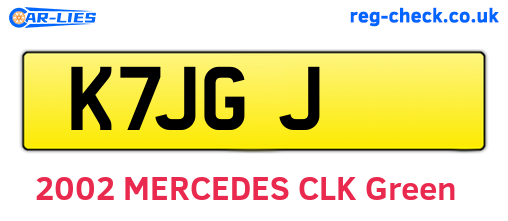 K7JGJ are the vehicle registration plates.