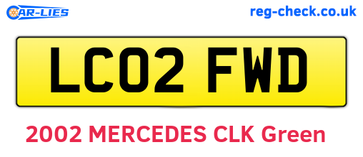 LC02FWD are the vehicle registration plates.