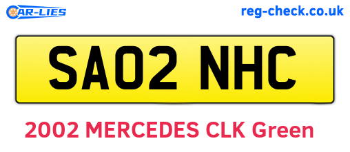 SA02NHC are the vehicle registration plates.