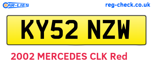 KY52NZW are the vehicle registration plates.