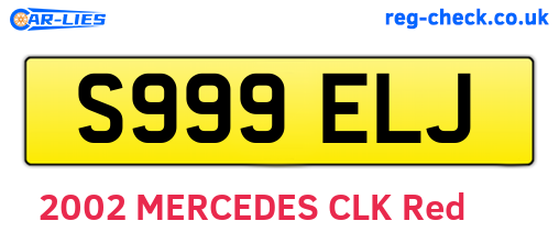 S999ELJ are the vehicle registration plates.