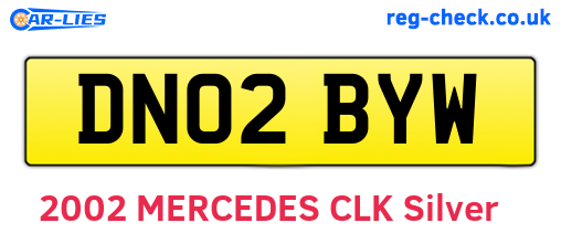 DN02BYW are the vehicle registration plates.