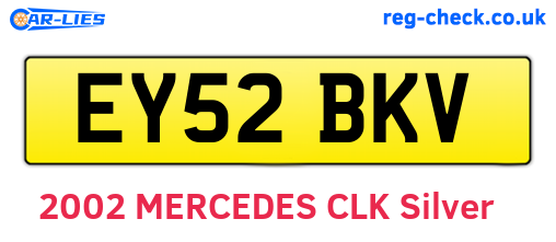 EY52BKV are the vehicle registration plates.