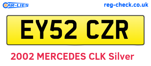 EY52CZR are the vehicle registration plates.