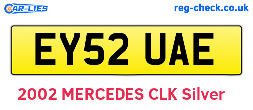 EY52UAE are the vehicle registration plates.