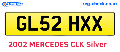GL52HXX are the vehicle registration plates.