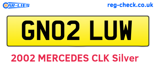 GN02LUW are the vehicle registration plates.