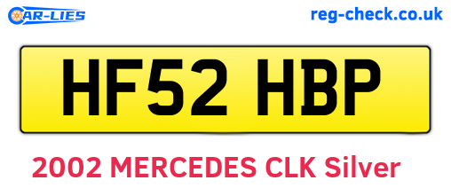 HF52HBP are the vehicle registration plates.