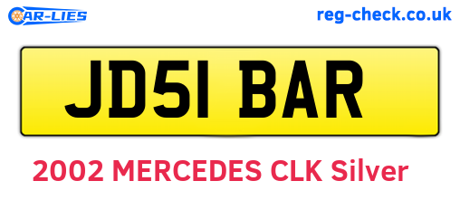 JD51BAR are the vehicle registration plates.