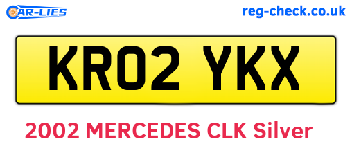 KR02YKX are the vehicle registration plates.
