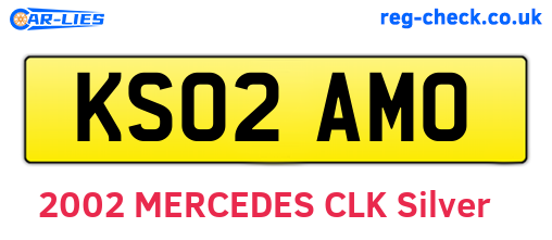 KS02AMO are the vehicle registration plates.