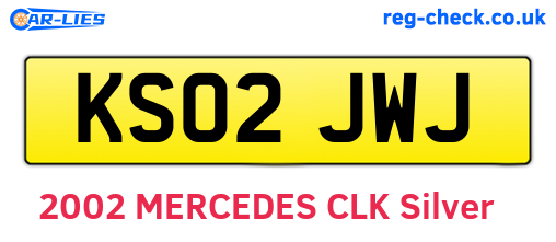 KS02JWJ are the vehicle registration plates.