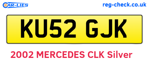 KU52GJK are the vehicle registration plates.