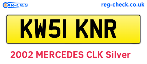 KW51KNR are the vehicle registration plates.