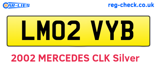 LM02VYB are the vehicle registration plates.