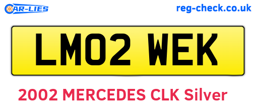 LM02WEK are the vehicle registration plates.