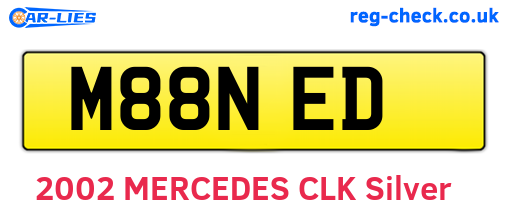 M88NED are the vehicle registration plates.
