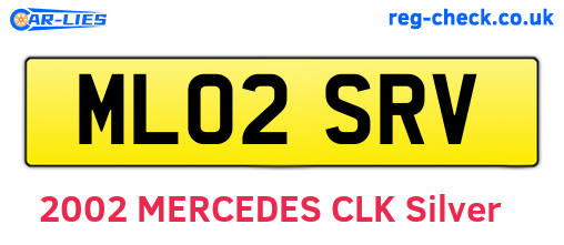 ML02SRV are the vehicle registration plates.