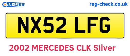NX52LFG are the vehicle registration plates.