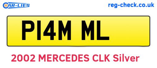 P14MML are the vehicle registration plates.