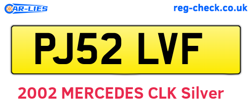 PJ52LVF are the vehicle registration plates.