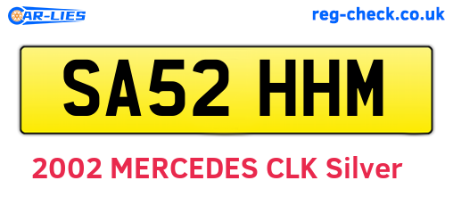 SA52HHM are the vehicle registration plates.