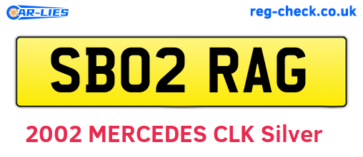SB02RAG are the vehicle registration plates.