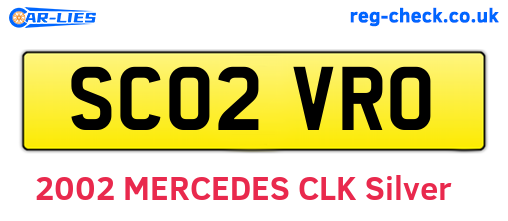 SC02VRO are the vehicle registration plates.