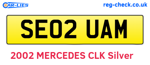 SE02UAM are the vehicle registration plates.