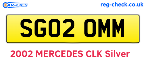 SG02OMM are the vehicle registration plates.