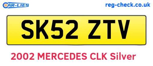 SK52ZTV are the vehicle registration plates.