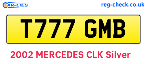 T777GMB are the vehicle registration plates.
