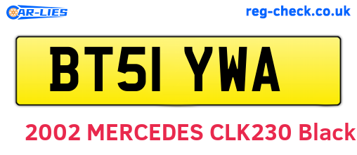 BT51YWA are the vehicle registration plates.